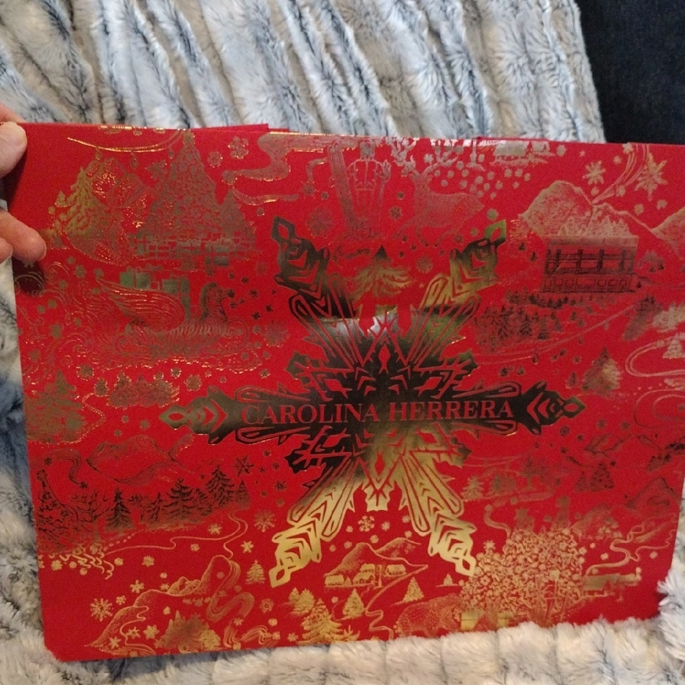 Carolina Herrera Red and Gold Gift Bag